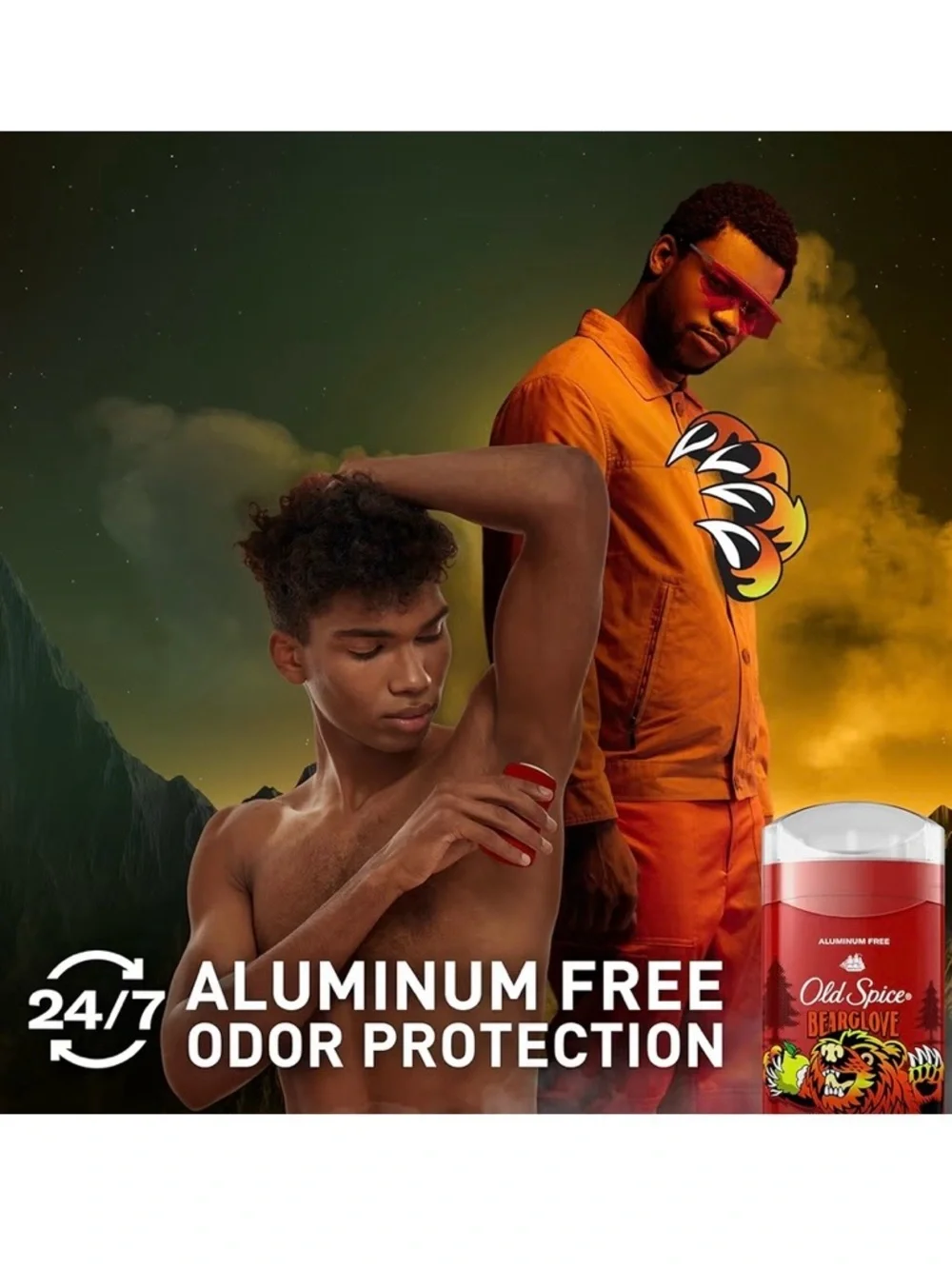 Old Spice‎ Bearglove Deodorant Aluminum Free 3oz 2 Pack 24/7 Odor Protection